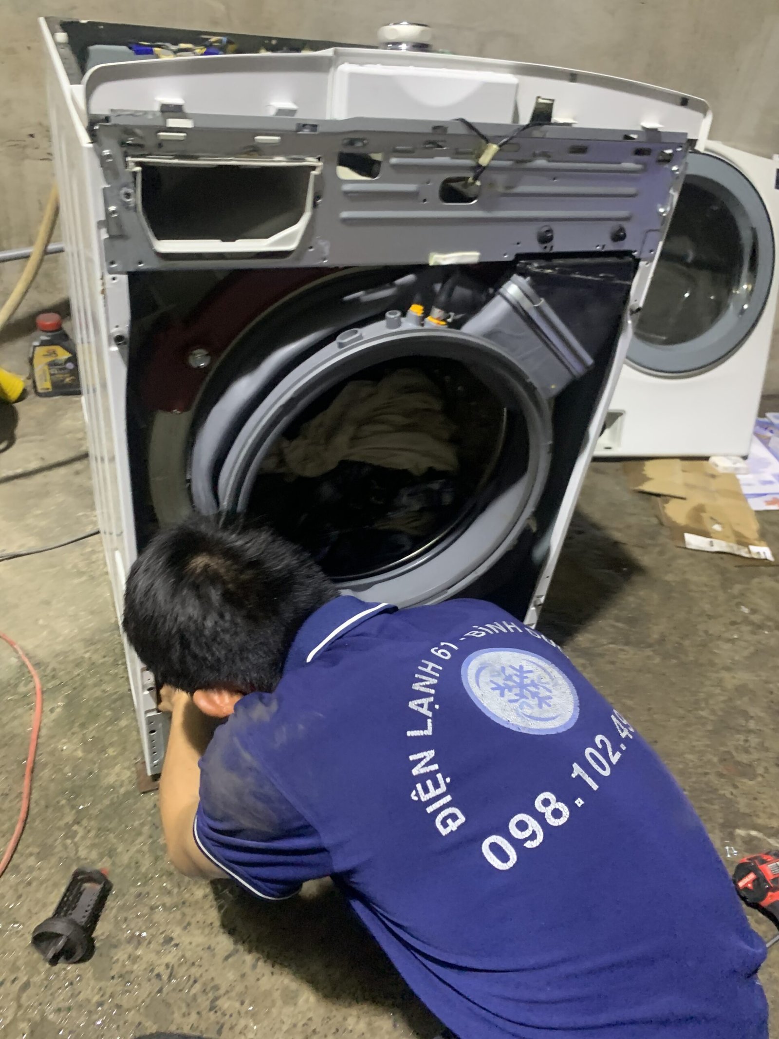Sửa máy giặt Lồng ngang tại Dĩ An