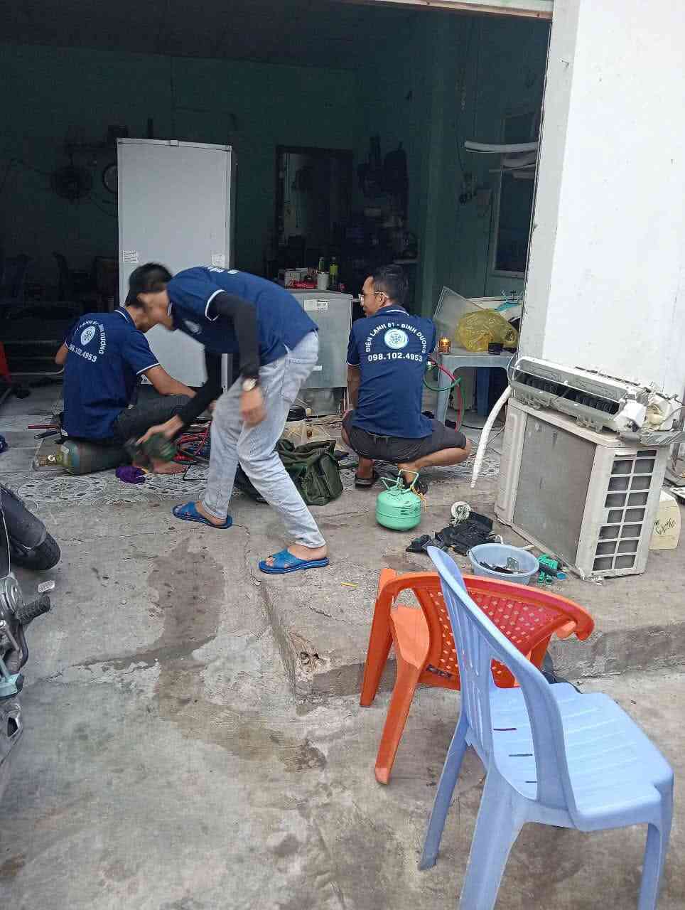 Vệ sinh máy lạnh không cần tháo dàn tại Bình Chuẩn Thuận An