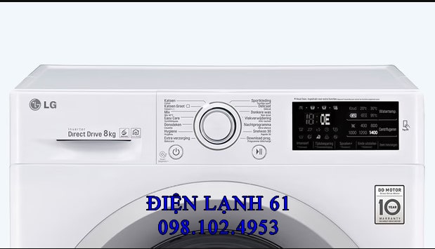 Máy giặt LG Inverter hiển thị mã lỗi OE - Lỗi thoát nước cần kiểm tra lọc cặn