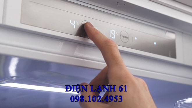 Máy nén tủ lạnh đang hoạt động khi điều chỉnh sang mức lạnh hơn