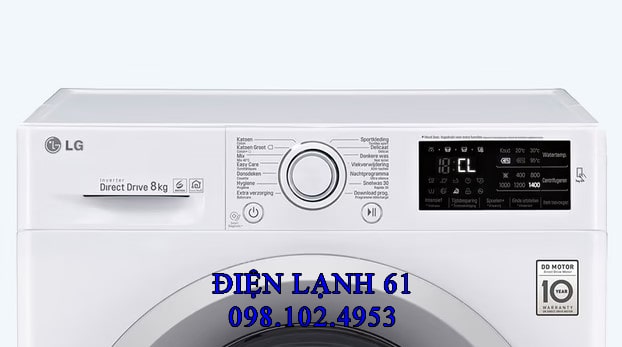 Vị trí nút khóa trẻ em (Child Lock) trên bảng điều khiển máy giặt LG model mới