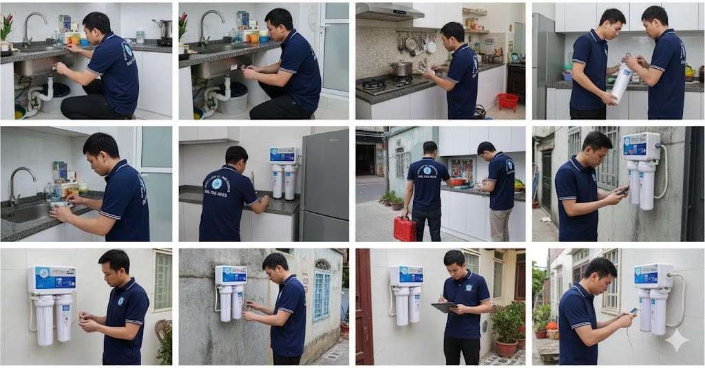 Linh kiện máy lọc nước chính hãng (bơm, adapter) tại Dĩ An.