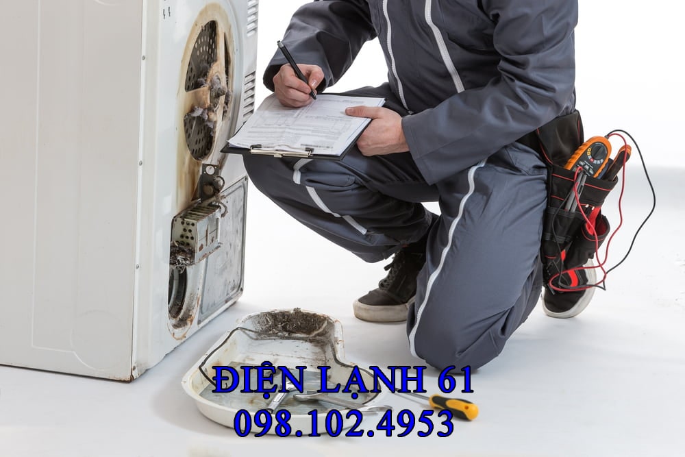 Linh kiện thay thế máy sấy chính hãng được sử dụng trong dịch vụ sửa máy sấy Dĩ An của Điện lạnh 61