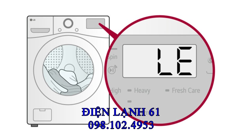 mã lỗi LE máy giặt LG quá tải mô tơ