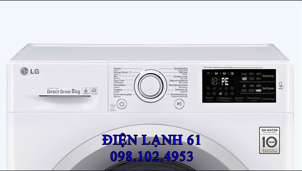 mã lỗi PE máy giặt LG cảm biến mức nước bị tắc