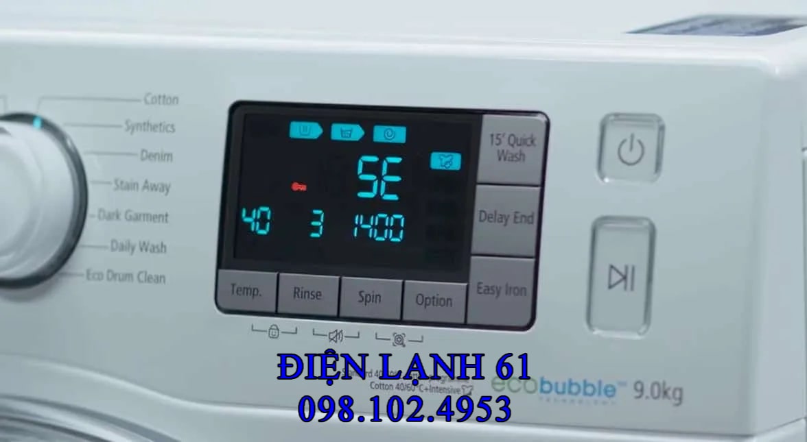 vệ sinh bộ lọc xả máy giặt Samsung khắc phục lỗi 5E
