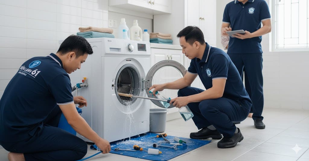 Điện Lạnh 61 - Dịch vụ vệ sinh máy giặt Đông Hòa uy tín.