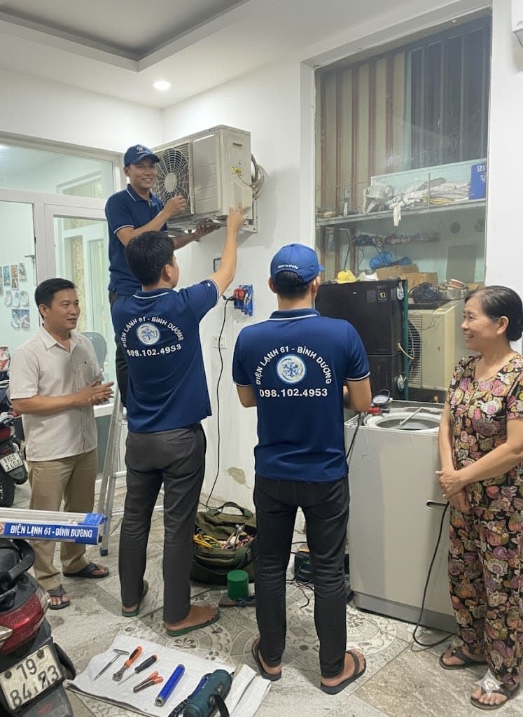 Đội ngũ Điện Lạnh 61 chuyên tháo lắp máy lạnh tại Lái Thiêu