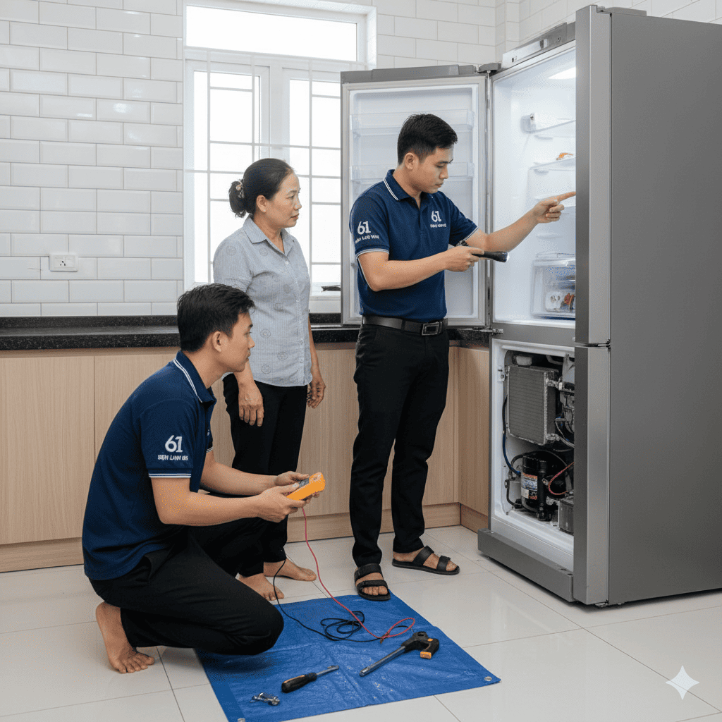 Chuyên gia sửa board mạch tủ lạnh Inverter tại Đông Hòa, Dĩ An.