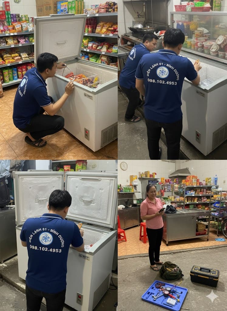 sửa tủ đông các thương hiệu sanaky alaska darling