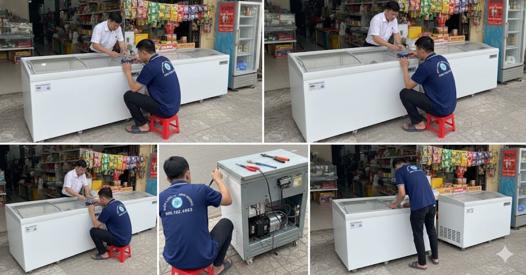 thợ sửa tủ đông dĩ an chuyên nghiệp của điện lạnh 61