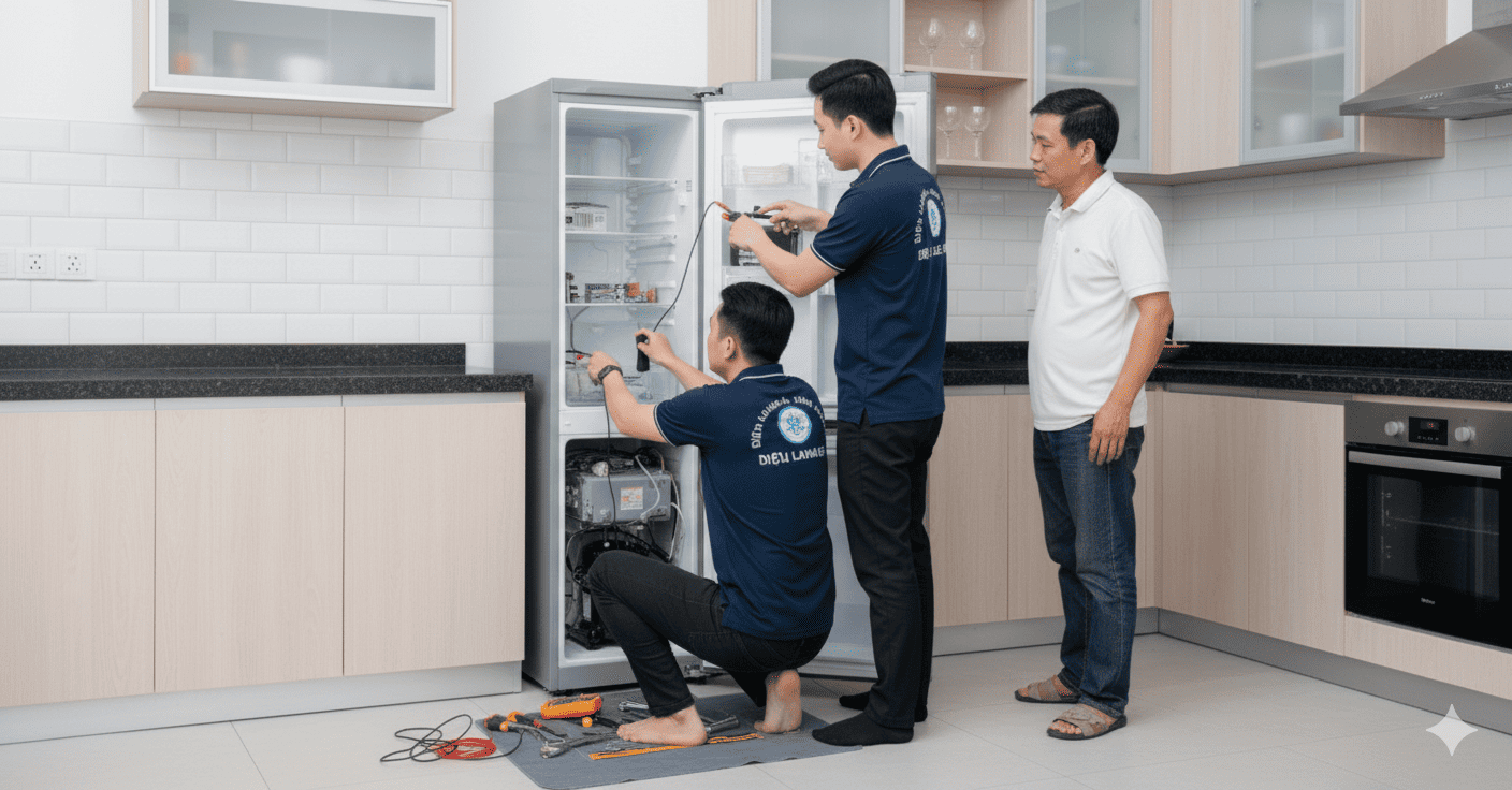 Sửa tủ lạnh Tân Đông Hiệp uy tín tại nhà - Điện Lạnh 61