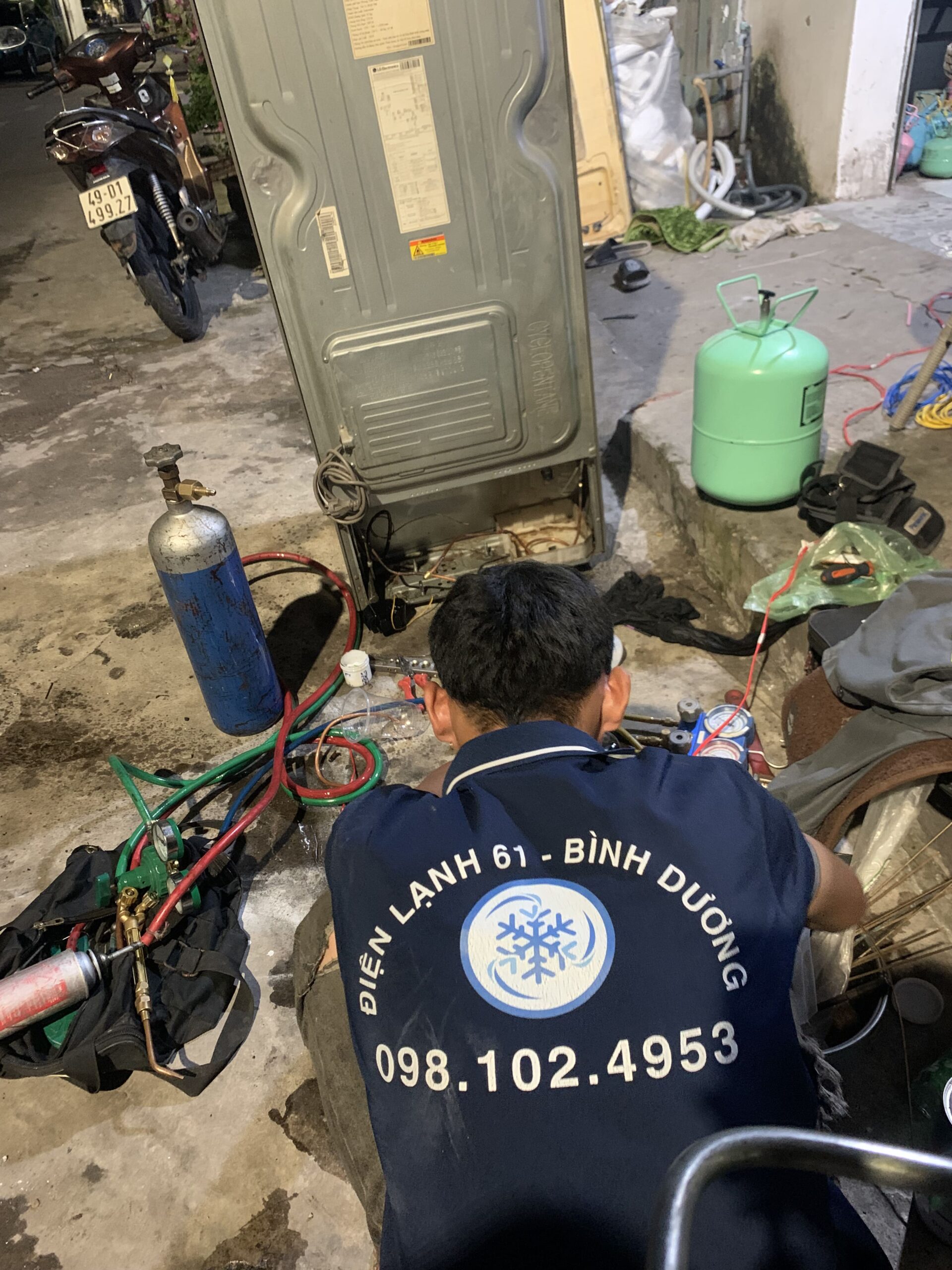 Điện lạnh 61 nhận thay thế block máy nén tủ lạnh chính hãng, có bảo hành dài hạn tại Tam Bình.