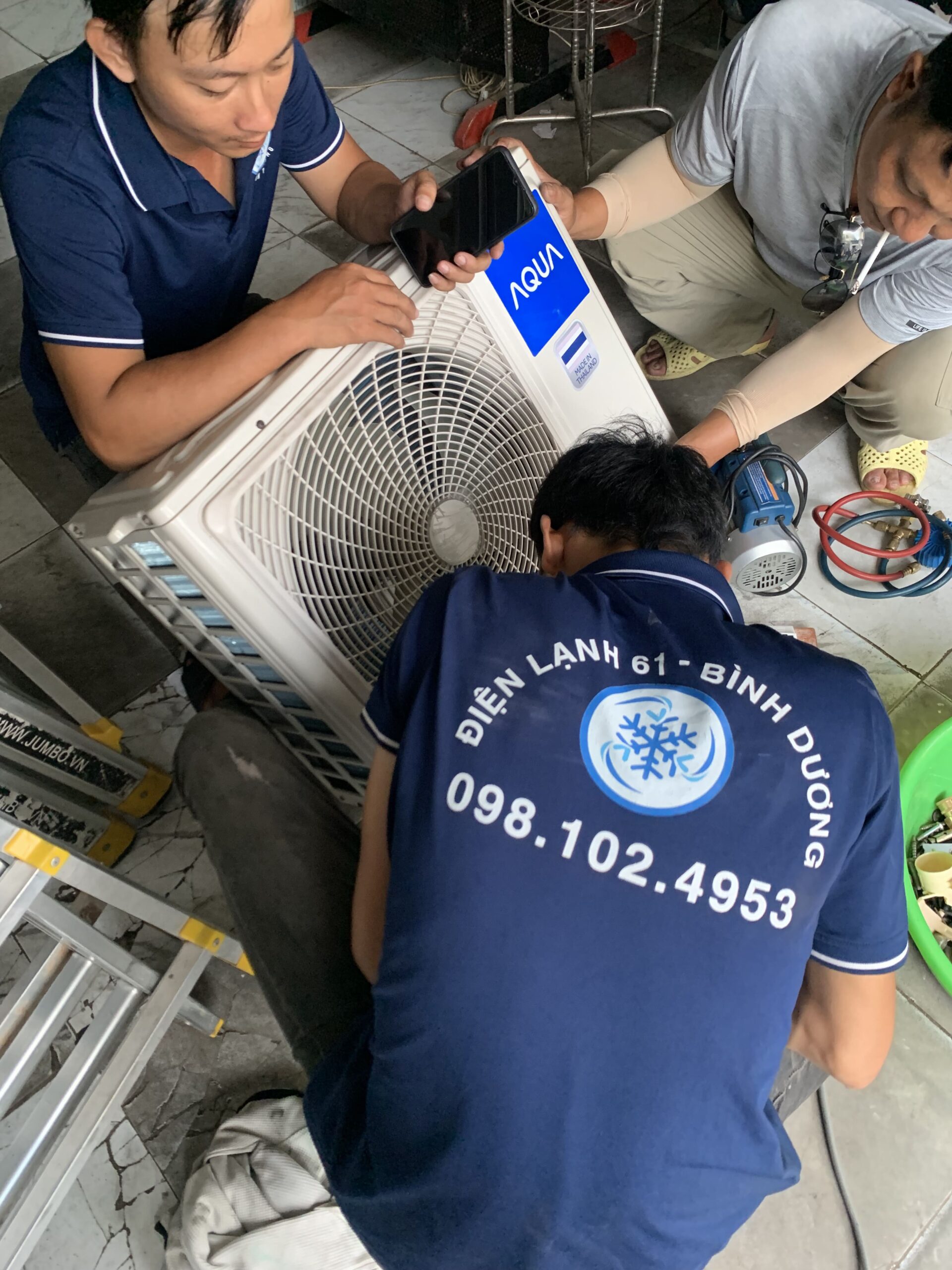 Quy trình tháo lắp máy lạnh tại nhà ở Tam Bình an toàn, đúng kỹ thuật của Điện Lạnh 61.