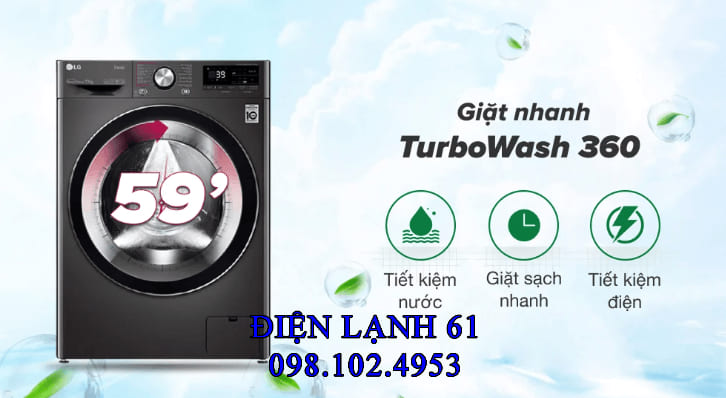 Hình ảnh so sánh trực quan giữa máy giặt LG có TurboWash và máy giặt có TurboWash 360 độ.