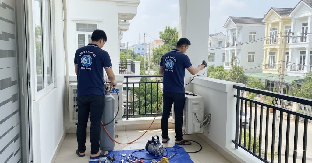 Các loại bình gas máy lạnh phổ biến: R32, R410A, và R22.