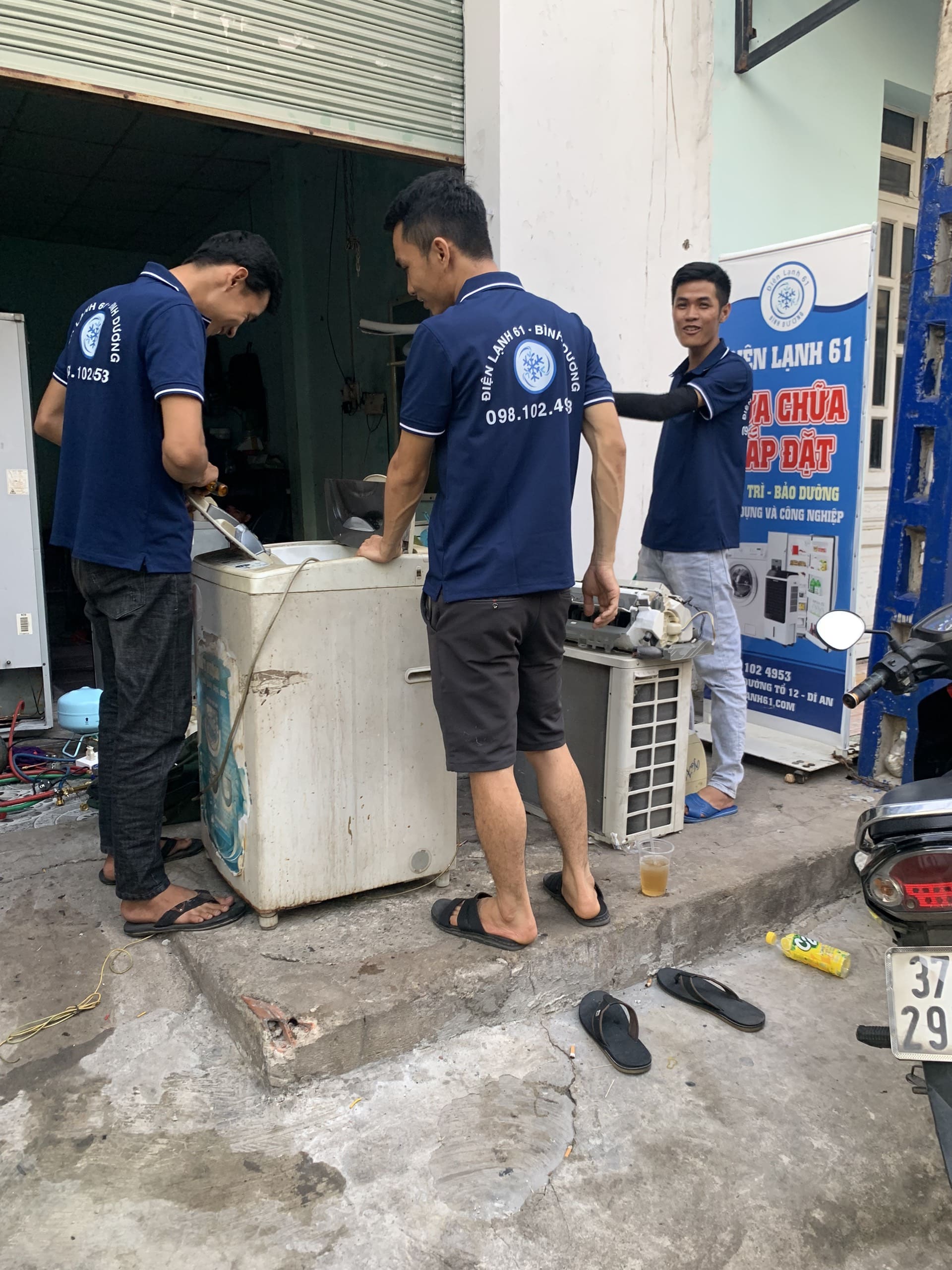 Bảng giá sửa máy giặt tại nhà 2025 cập nhật mới nhất tại Điện Lạnh 61.