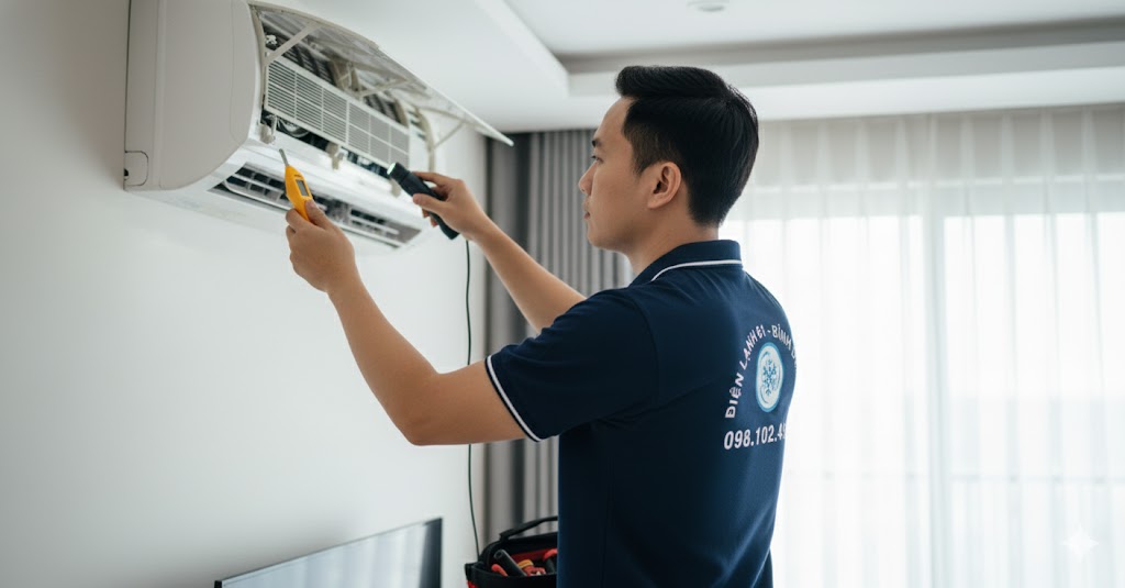 Chi phí sửa máy lạnh chảy nước tại nhà giá rẻ, bảo hành 6 tháng.