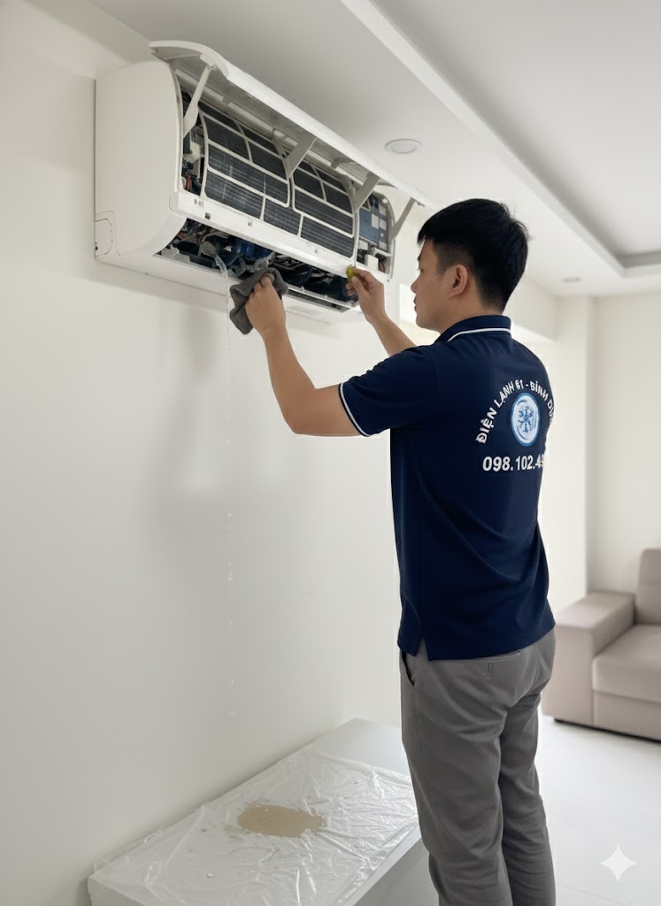 Đội ngũ kỹ thuật viên giàu kinh nghiệm của Điện Lạnh 61.