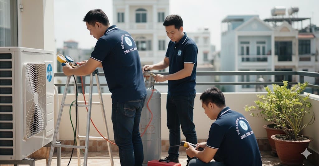 Liên hệ 0981024953 để bơm gas máy lạnh tại Thủ Dầu Một