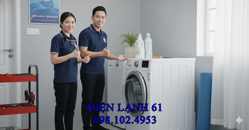 Điện Lạnh 61 cam kết thay thế linh kiện máy sấy chính hãng 100%.