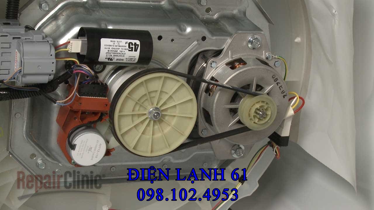 Dấu hiệu hỏng dây curoa máy giặt: lồng giặt không quay.