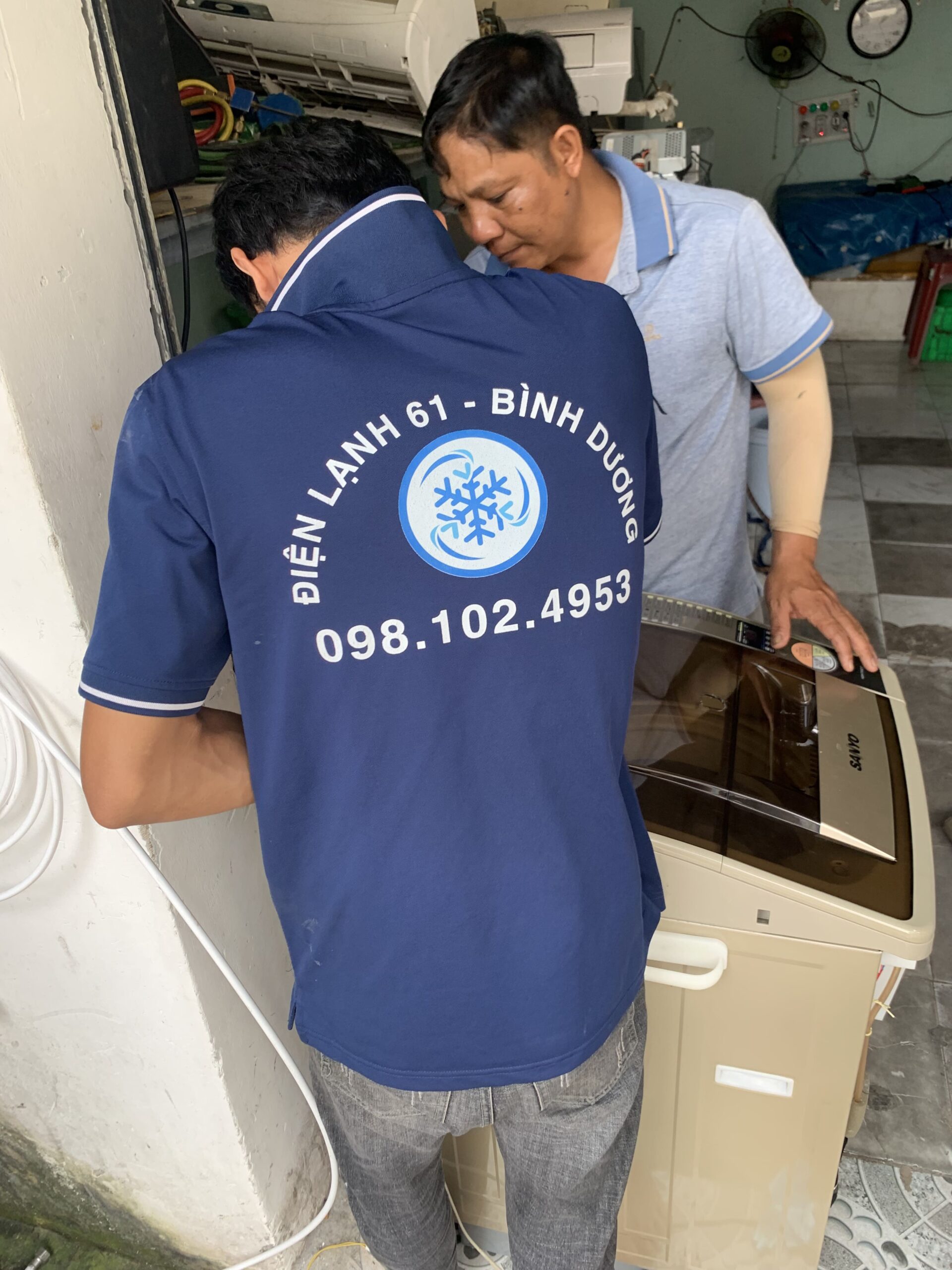 Quy trình 5 bước sửa máy giặt chuyên nghiệp tại Biên Hòa.