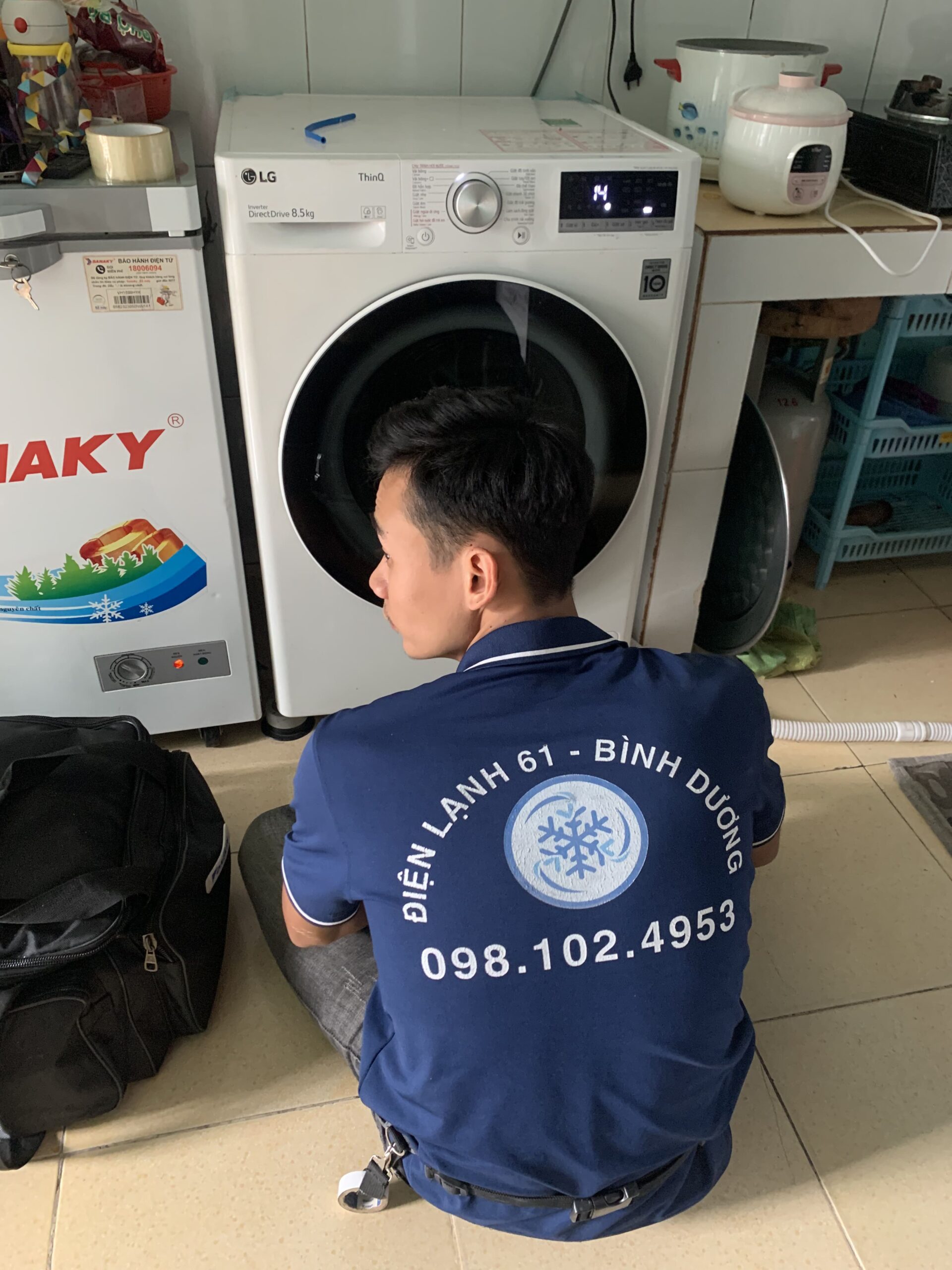 Dịch vụ thay chảng ba máy giặt uy tín tại Dĩ An, Bình Dương - Điện Lạnh 61.