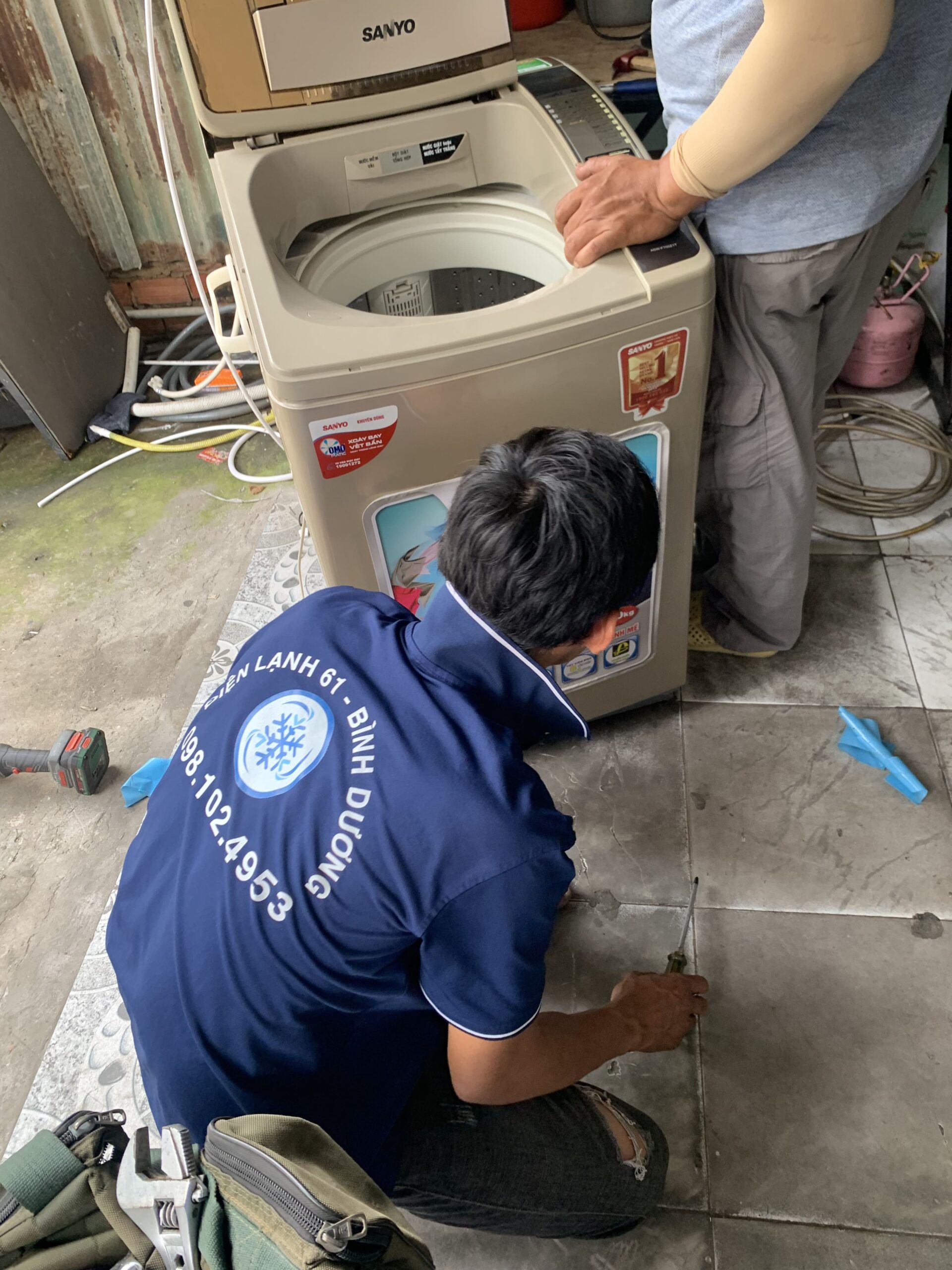 Thợ sửa máy giặt tại nhà Dĩ An Bình Dương - Điện Lạnh 61.