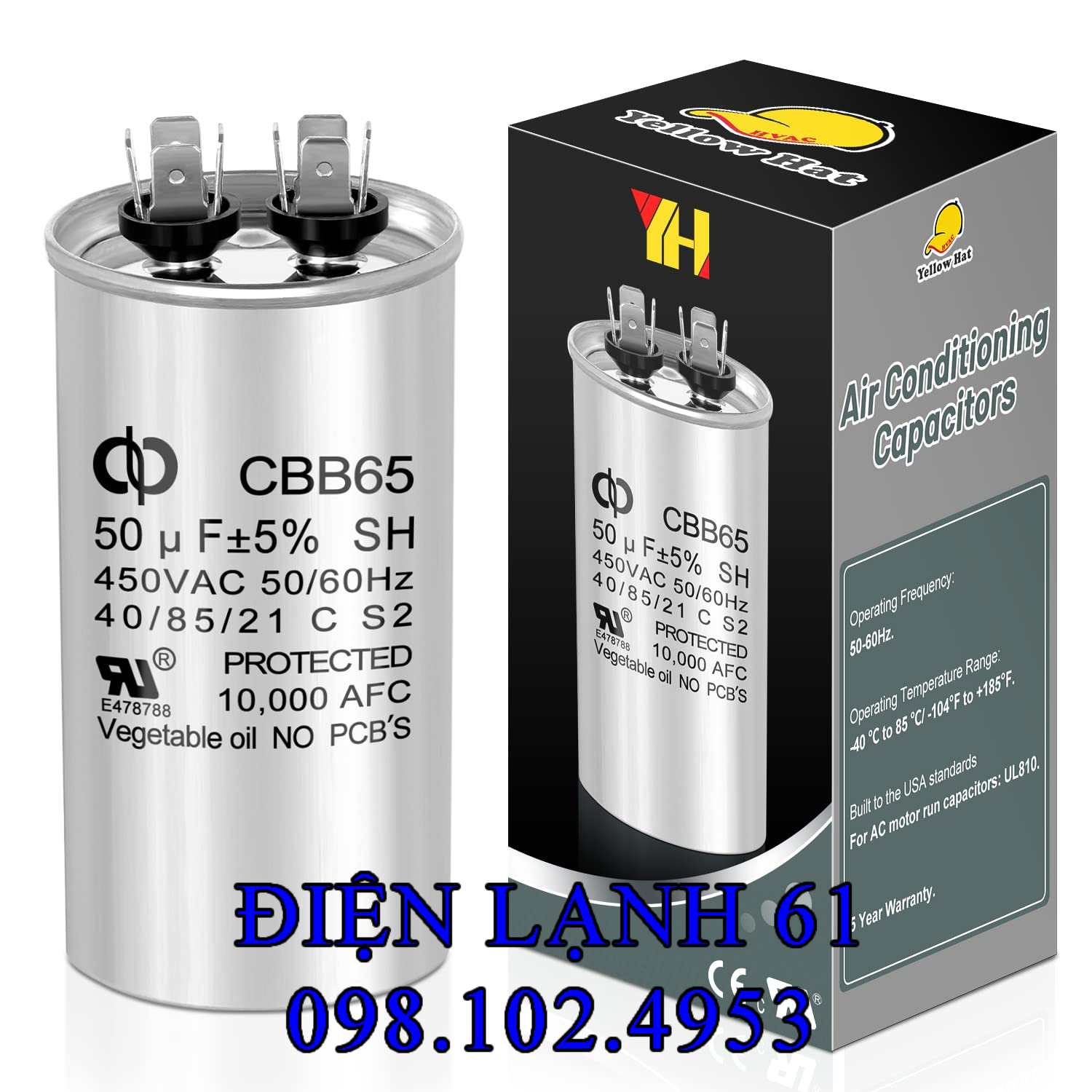 Linh kiện tụ máy lạnh chính hãng nhập khẩu Thái Lan