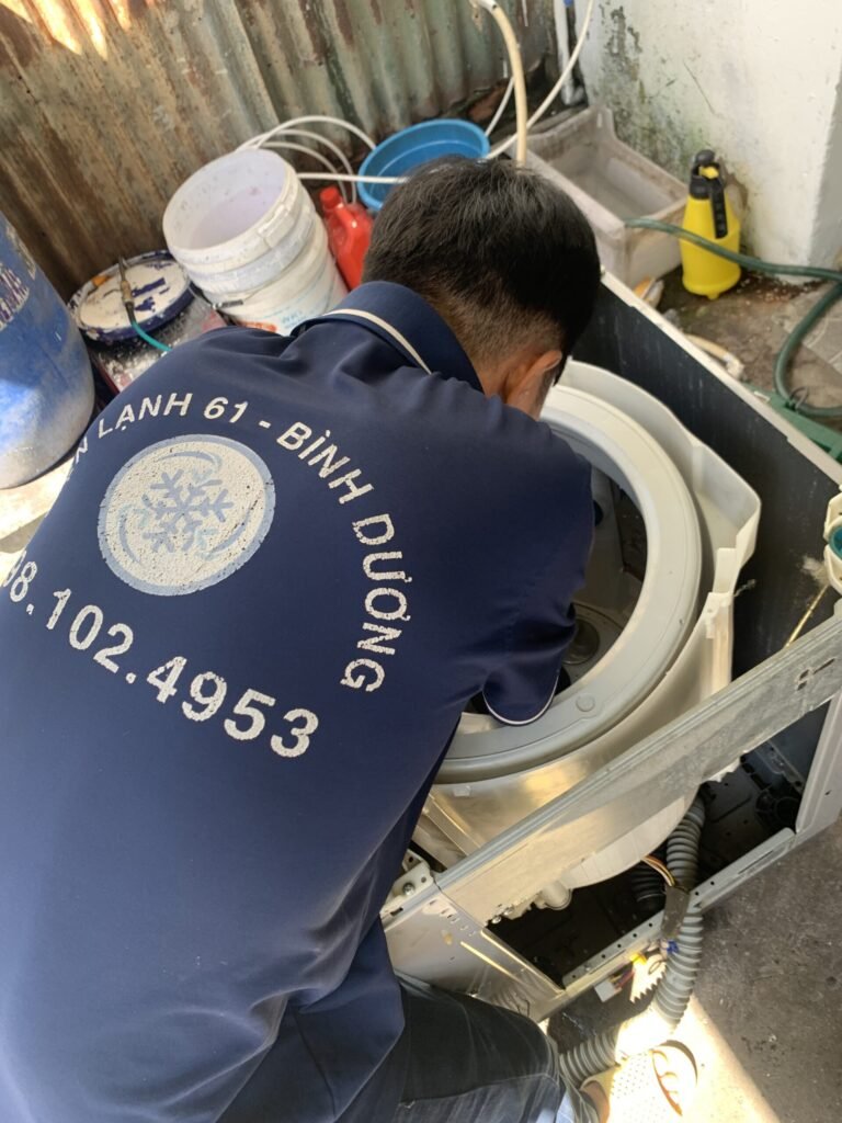 Bảng giá thay ty treo máy giặt 2026 chi tiết tận nhà tại Điện Lạnh 61